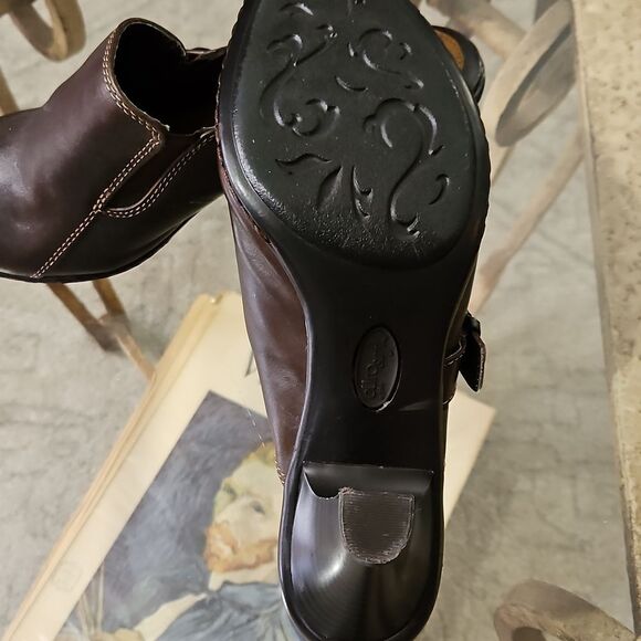 EuroSoft Brown Leather Women's Mules size 8 - Picture 6 of 11